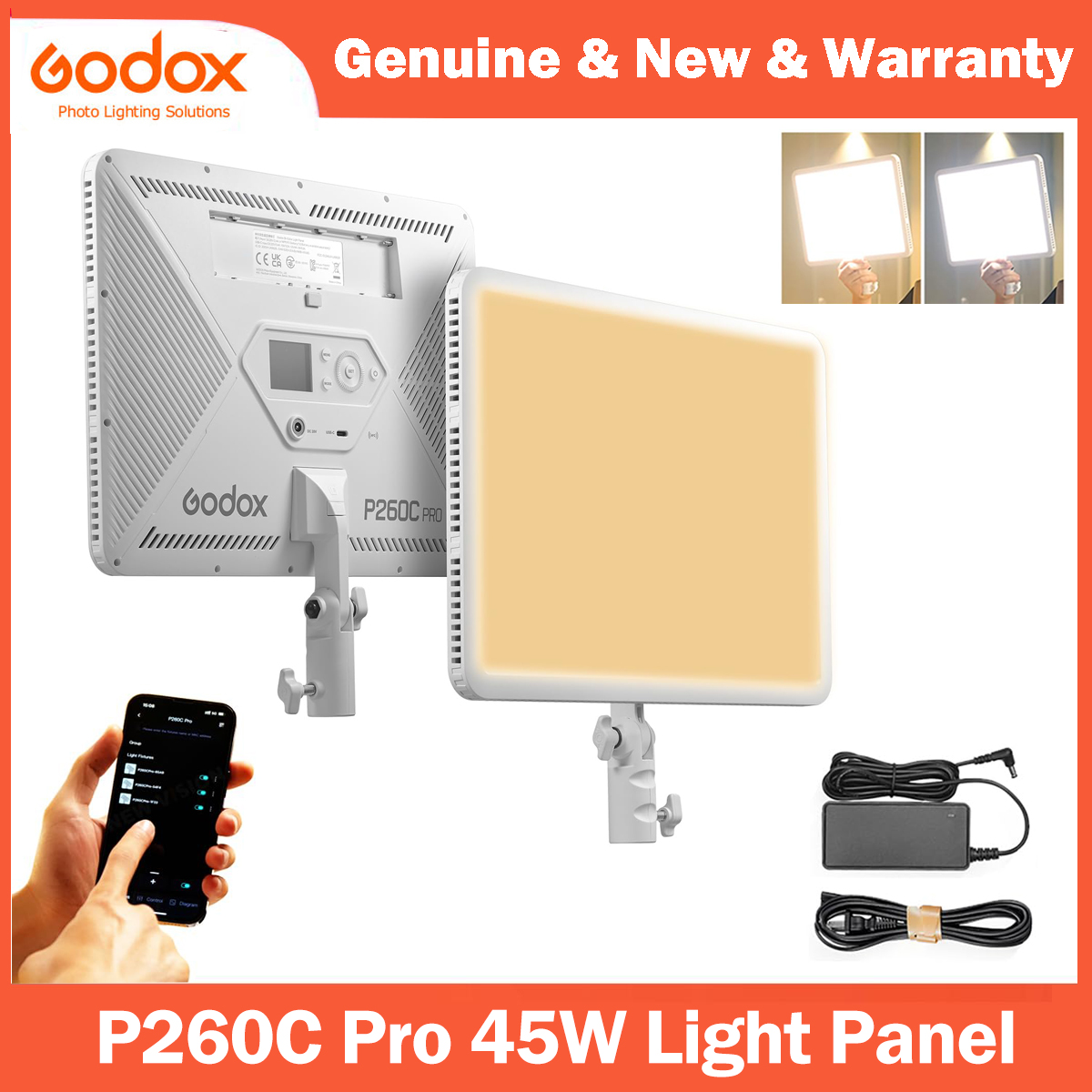 Pixel Art Led Panel - Godox P260C Pro LED 비디오 라이트