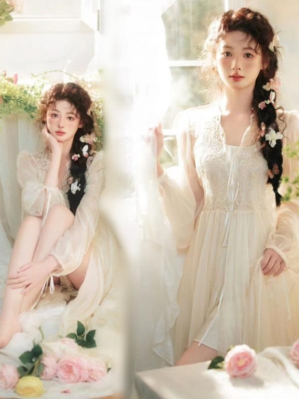 Photography Studio - 예술적 사진 스튜디오 빈티지 레이스 스커트