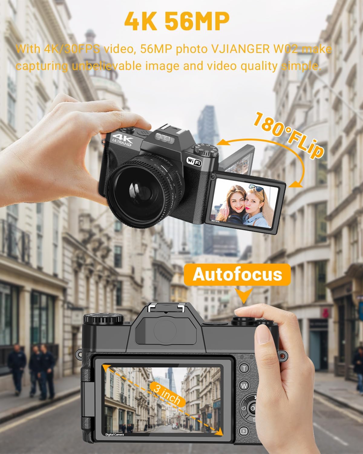 WiFi 기능이 있는 브이로그 및 사진 촬영용 디지털  - Photography Zooming 리뷰 및 가격