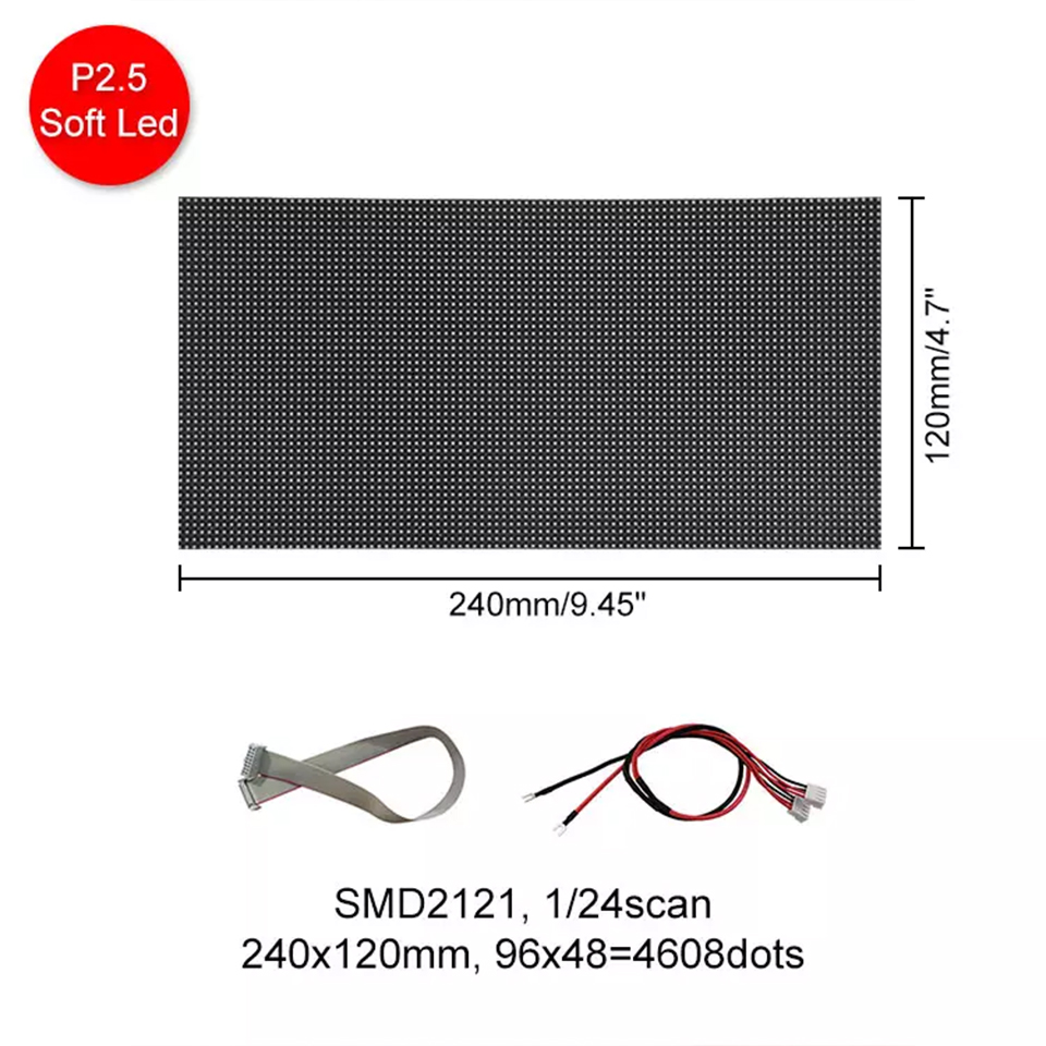 LED 실내 풀 컬러 유연한 모듈 P2.5 240x12 - Pixel Art Led Panel 리뷰 및 가격