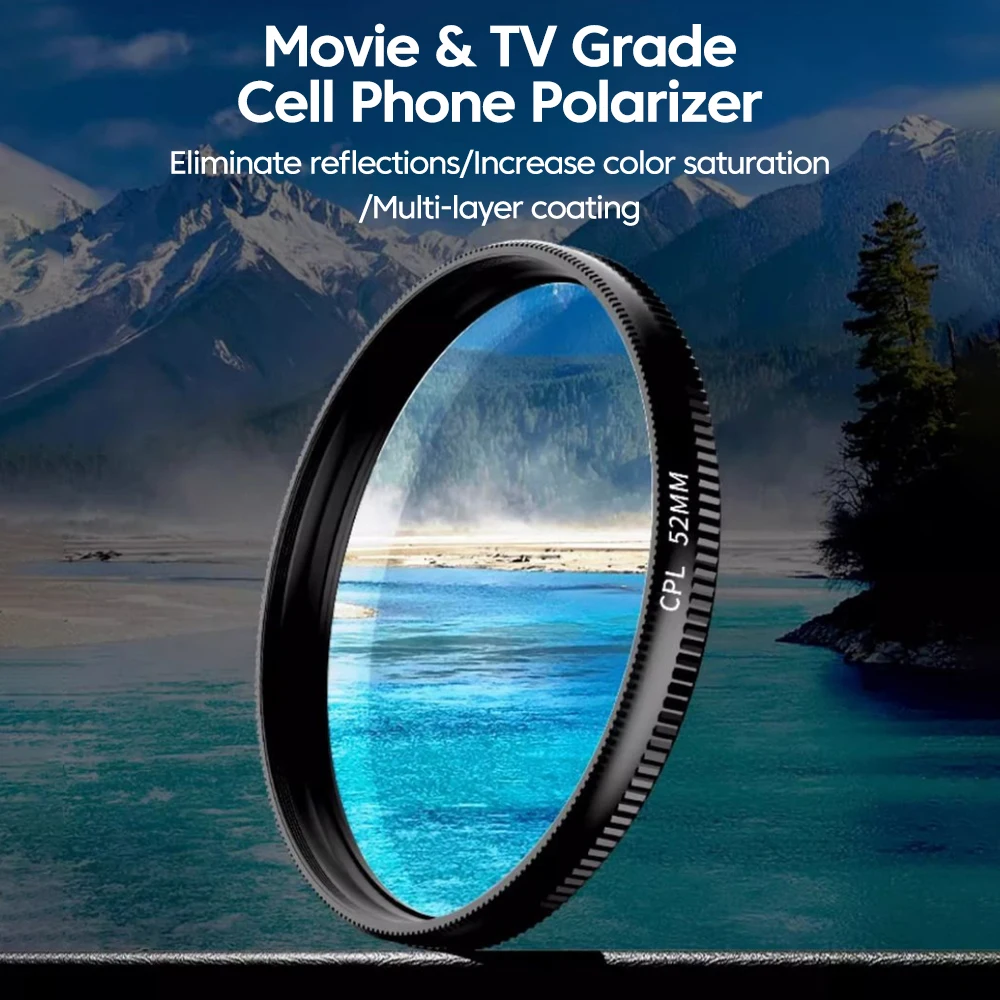 새로운 52mm CPL 휴대폰 렌즈 필터 렌즈 클립 카 - Photography Zooming 리뷰 및 가격